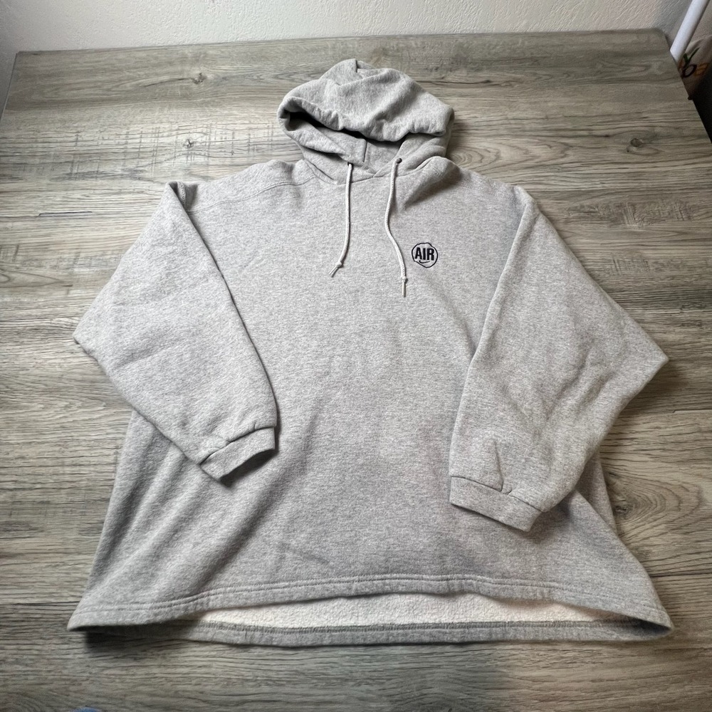Nike Hoodie Men M Gray Vintage 90s Made in USA Embroidered Pullover‎ Sweatshirt